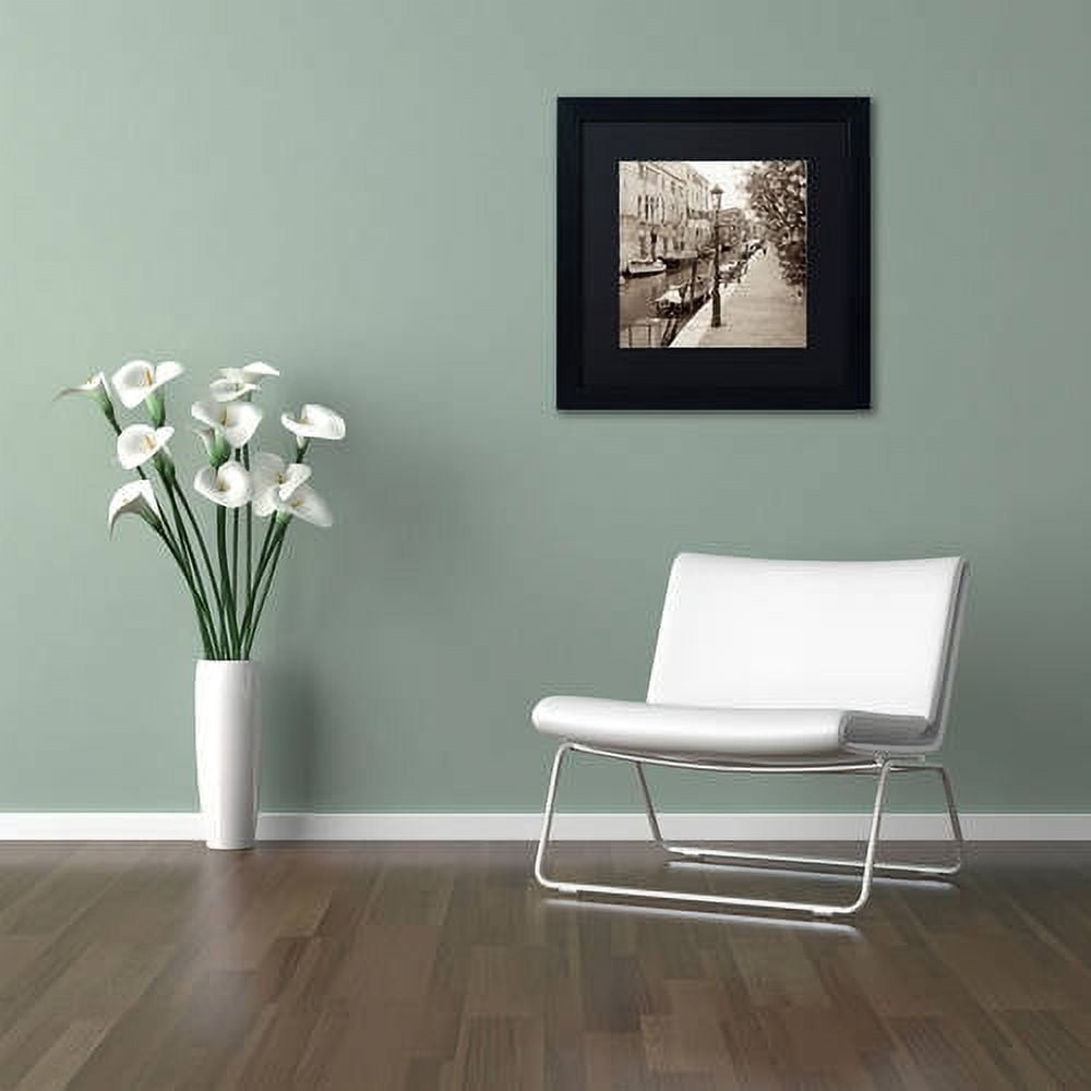 Trademark Fine Art "Venezia V" Canvas Art by Alan Blaustein, Black Matte, Black Frame