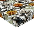 thumbnail image 4 of Ambesonne Floral Fitted Sheet, Asters Garden Branches Print, King Size, Apricot and Dark Blue Grey, 4 of 5