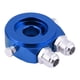 thumbnail image 2 of M20 x 1.5 Aluminum Oil Filter Cooler Sandwich Plate Adapter 1/8 NPT Oil Cooler Kit Blue, 2 of 5
