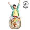 thumbnail image 3 of Vegetable Storage Toy Bag Chair, Foods Fish Egg Avocado Cuisine Nutrition Pumpkin Cooking Illustration, Stuffed Animal Organizer Washable Bag, Small Size, Coconut and Multicolor, by Ambesonne, 3 of 3