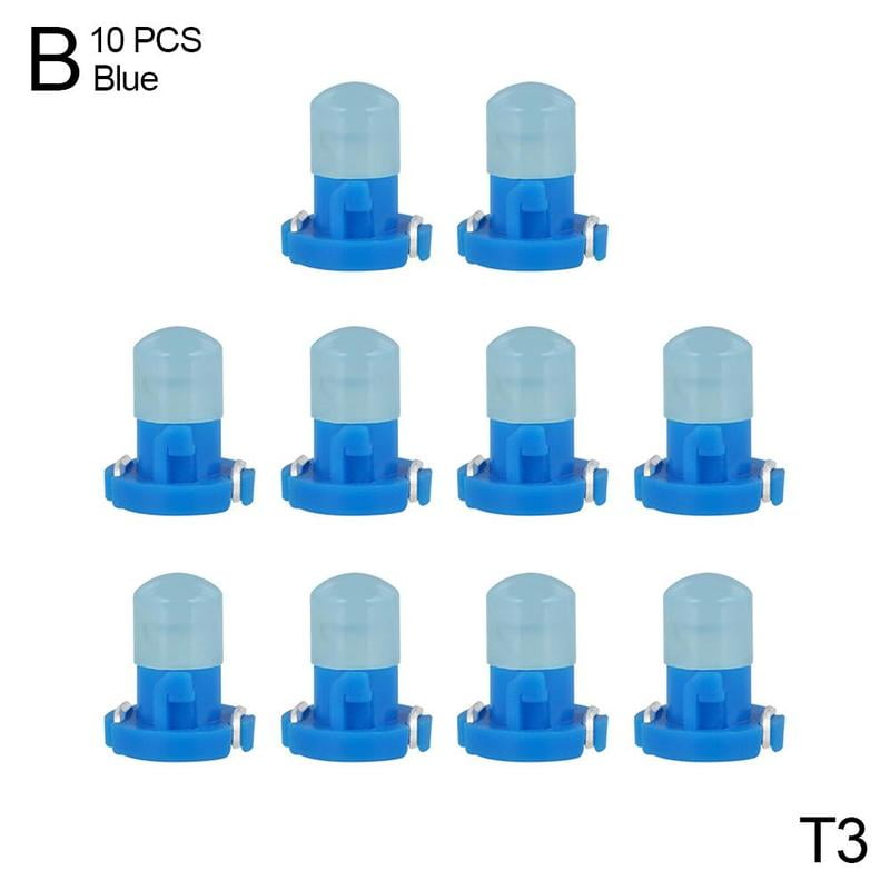 10Pcs T3 Blue LED Neo Wedge Dash Instrument Cluster Light Bulb Panel