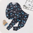 thumbnail image 2 of NOLDARES Boys Prints Pajamas 2 Pieces Long Sleeve Jammies Set Toddler Pjs Fall Winter Sleepwear 6-12 Months 12-24 Months 2t 3t 4t 5t 6t 7t 8t 9t Children,Sky Blue,4-5 Y, 2 of 8