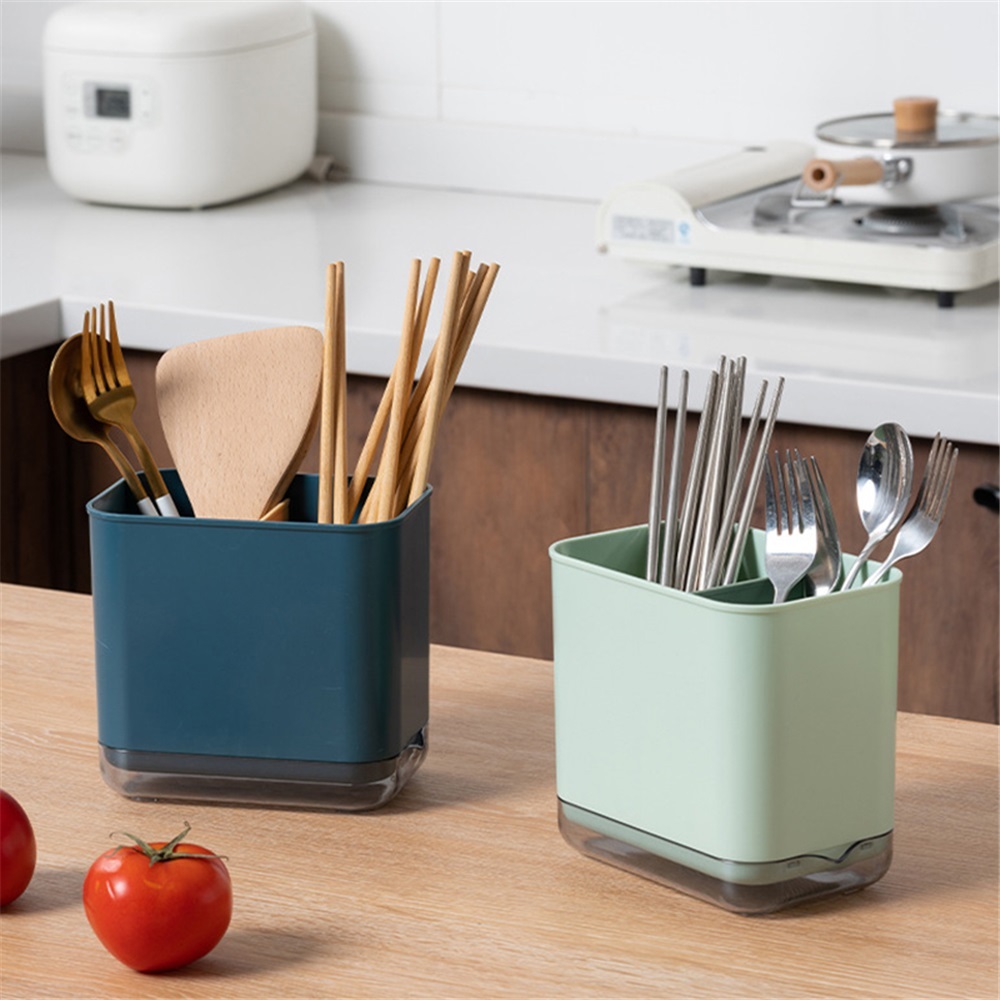 Multifunction Utensil Holder Chopsticks Countertop Cutlery Drying Rack Flatware Drain Tidy Rack Kitchen Tools
