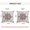 thumbnail image 3 of Boho Purple Throw Pillow Covers 20x20 inch Set of 2, Coral Floral Persian Carpet Double Sided Pattern Soft Plush Cushion Cover for Couch Sofa Bed Decorative, Only Pillowcase (No Insert), 3 of 6