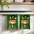 thumbnail image 7 of St. Patrick's Day Kitchen Towels Set of 3, Cute Kitten Cats Shamrock Leaf Wood Green Absorbent Dish Towels for Kitchen, Microfiber Hand Towel, Quick Drying Tea Towel for Cleaning Dishcloths, 7 of 7
