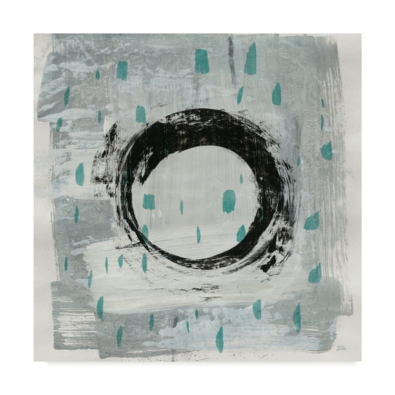 Trademark Fine Art 'Zen Circle I Crop with Teal' Canvas Art by Melissa Averinos