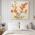 thumbnail image 3 of Vintage Botanical Wall Art Painting on Canvas, Red Spring Floral Botanical Farmhouse Canvas Art Home Prints Wall Art Framed Modern Artwork for Living Room Bedroom Wall Decor 8x8in, 3 of 5