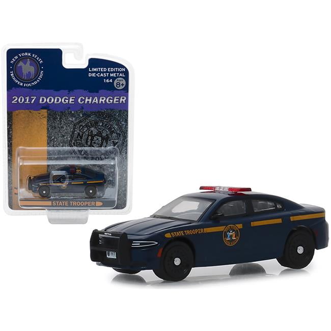 2017 Dodge Charger "New York State Trooper Foundation" Police Car Dark Blue 1/64 Diecast Model