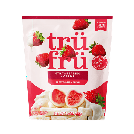 Tru Fru Freeze Dried Strawberries & Crème, 3.4 oz