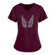 thumbnail image 4 of Ropa de protección de diamantes de imitación de manga corta para mujer Tops de color sólido informales con cuello en V Fridja  gope4535, 4 of 6
