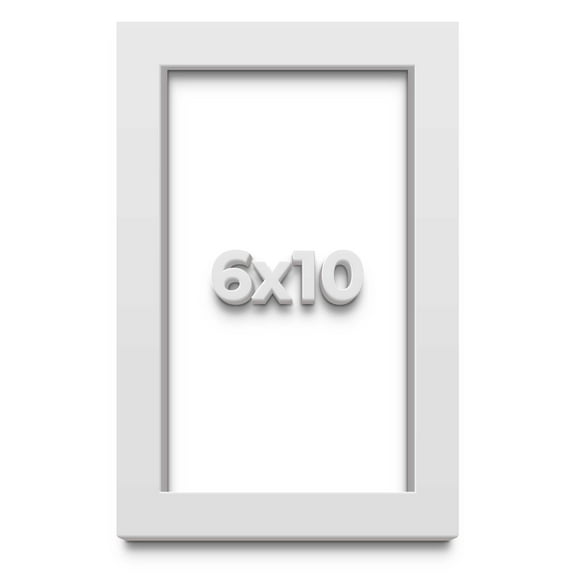 6x10 Shadow Box High Gloss White Display Frame | 1.625 Inches Deep | 1 Inch Moulding Width | Solid