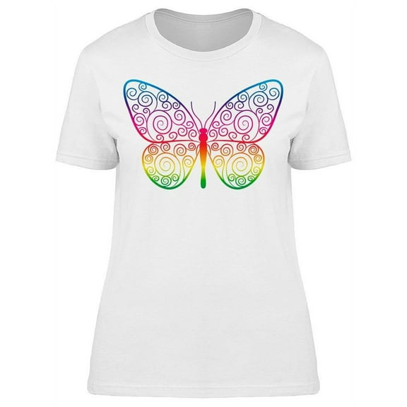 Design Of Colorful Butterfly T-Shirt Women -Image by Shutterstock, Female x-Large