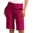 thumbnail image 1 of zbxnLI Bermuda pour Femmes Été Décontracté Taille Haute Jambe Droite Extérieur Randonnée Voyage Shorts avec Poches, 1 of 7