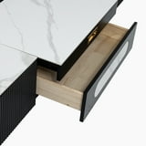 POVISON 78'' Modern TV Stand for Projector, Sintered Stone TV Cabinet ...