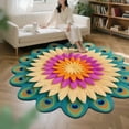 thumbnail image 2 of Peacock Shaped Area Rug Soft Surface Non Slip Backing Decorative Floor Mat for Living Room Bedroom Entryway, 2 of 7