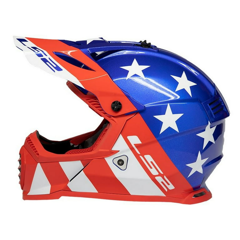 Red white blue motorcycle 2024 helmet