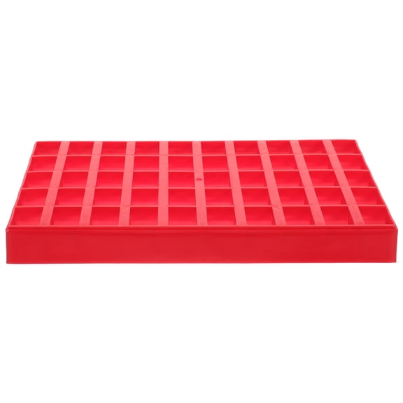 Uonlytech Red Plastic Coin Storage Box for Organized Storage with Grids