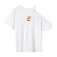 thumbnail image 1 of Camiseta básica para mujer, ropa de calle, cuello redondo, para el trabajo, uso diario M, 1 of 7