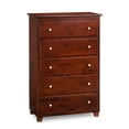 thumbnail image 1 of Atlantic 5 Drawer 48 inch Chest in Antique Walnut, 1 of 6