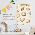 thumbnail image 4 of FORMRS Acrylic Clipboard with Low Profile Clip Standard A4 Letter Size, 12.5" x 9", Watercolor Seashells, 4 of 8