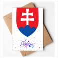 thumbnail image 1 of slovakia eu national emblem Welcome Back Greeting Cards Envelopes Blank, 1 of 3