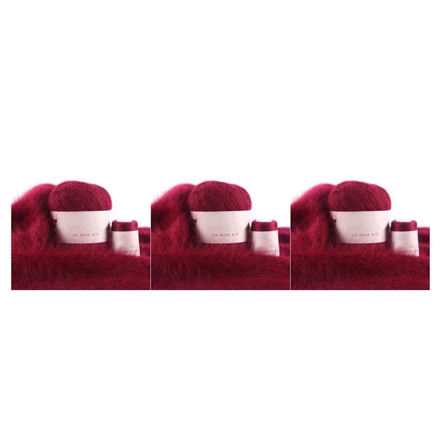 Advancent Juego de ovillos de lana antibolitas de 50g y 20g, Kit de hilo de ganchillo de 2 hebras, suministros para tejer, accesorio de costura, rojo vino Type1 NO1 Advancent CBP183675