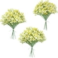 thumbnail image 1 of Nvzi 18 piezas de gypsophila artificial en aerosol, flores falsas amarillas de tacto real para ramos de boda, centros de mesa, arreglos florales y decoraciones, 1 of 5