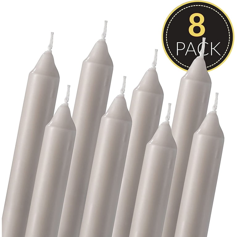 Tribello Straight Beige Taper Candles, 6 Inch, 8-Pack photo 2