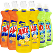 Ajax Dish Soap - Super Degreaser 14 FL OZ (Lemon, Orange, Lime) ( Variety Pack of 6) 2 of Each - Packaged by Gaudum