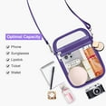 thumbnail image 3 of Lohol Clear Purse Stadium Approved CrossBody Bag for Men and Women Purple-Mini, 3 of 8