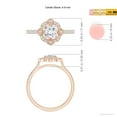 thumbnail image 4 of ANGARA Natural Princess-Cut Diamond Ring with Ornate in 14K Rose Gold for Women (Size-4.9mm| Color-G| Clarity-VS2) | April Birthstone, Anniversary, Jewelry Gift for Women | Natural Diamond Ring, 4 of 8