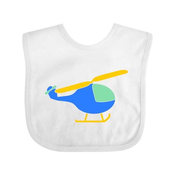 Inktastic Blue Helicopter Boys or Girls Baby Bib