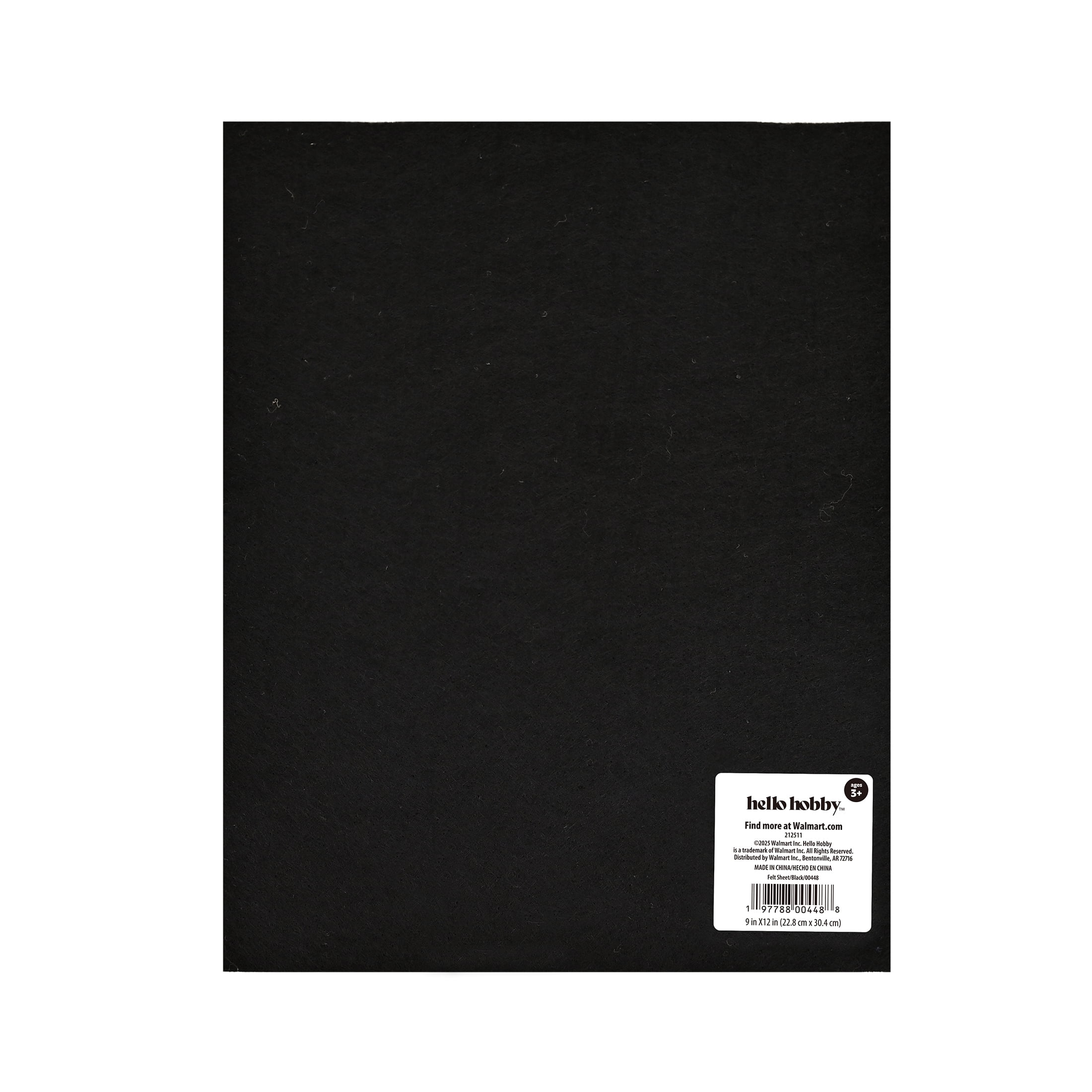 (24 pack) Hello Hobby Black Felt Sheet for Crafting, 9 x 12 Inches