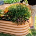 thumbnail image 4 of Vego Garden 17" Tall 4 in 1 Modular Metal Raised Gardening Beds Kit Metal Planter Box Terra Cotta, 4 of 7