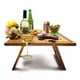 thumbnail image 1 of Mesa de pícnic SASIDO, bandeja de vino portátil, de madera de acacia, plegable, 1 of 8