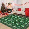 thumbnail image 6 of Yesurprise 5'x7' Christmas Bordered Printed Area Rugs, Washable & Non-Slip, Stain-Resistant Holiday Decor for Living & Bedroom, Green, 6 of 8