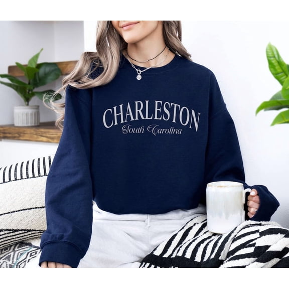 Charleston Sweatshirt, South Carolina Sweater, Travel Destination Graphic Sweatshirt, Aesthetic Preppy Crewneck Trendy Collegiate Sweatshirt Tshirt All Size S-5XL