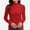 Red, variant on Women Long Sleeve Mock Neck Slim Fit Basic Soft Lightweight Stretch T-Shirt Size S-XXL