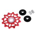 thumbnail image 1 of Desviador trasero de 12T con luz de polea de rueda jockey de cerámica de aluminio rojo kusrkot Rueda de jinete de la bici de cerámica, 1 of 8