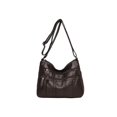 thumbnail image 3 of Bolsa bandolera Likrtyny de PU lavado Para mujer marrón oscuro, 3 of 6
