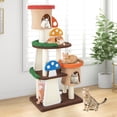thumbnail image 2 of Árbol para Gatos Costway de Madera con Tablero de Rascar de Sisal y Poste Percha Acolchada y Juguetes Colgantes, 2 of 4