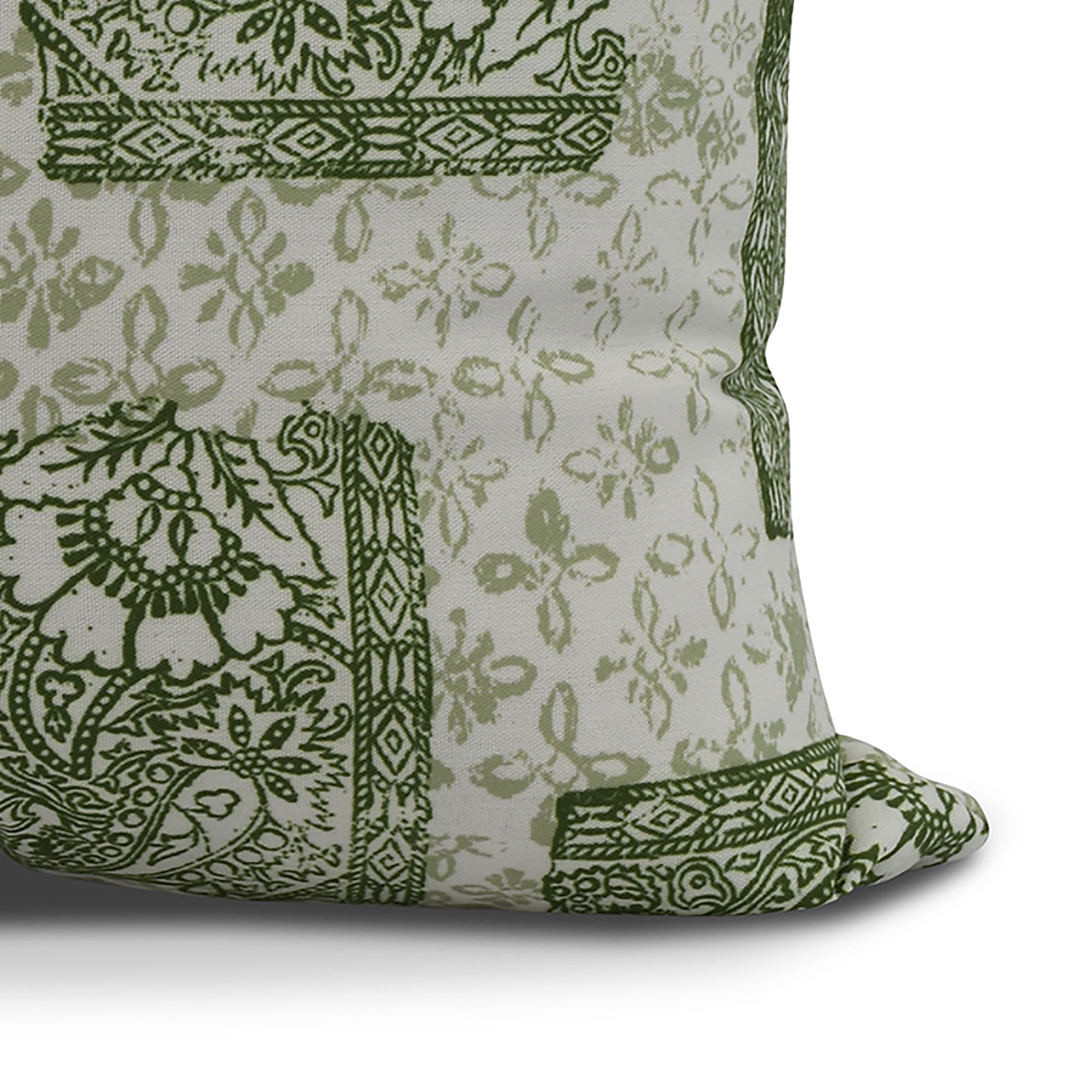 Simply Daisy, 18" x 18" Patches Outdoor Pillow, Green