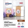 thumbnail image 1 of shiyou-2" Round Glossy Labels, for Laser/Inkjet Printers, White, Permanent, 48 Labels, (82807), Made in Canada, 1 of 4