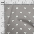 thumbnail image 2 of oneOone Cotton Cambric Light Gray Fabric Hearts Craft Projects Decor Fabric Printed By The Yard 56 Inch Wide, 2 of 6