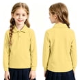 thumbnail image 4 of YOUYEDIAN Back to School Kids Polo Shirts Long Sleeve Warm Comfy Lapel Collar Versatile School Uniform Spring Fall Solid Color Casual Sport Cotton Top, 4 of 4