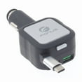 thumbnail image 3 of Car Charger Retractable for Samsung Galaxy XCover6 Pro/Xcover7/XCover7 Pro - 4.8Amp Type-C 2-Port USB Fast Charge DC Power, 3 of 6