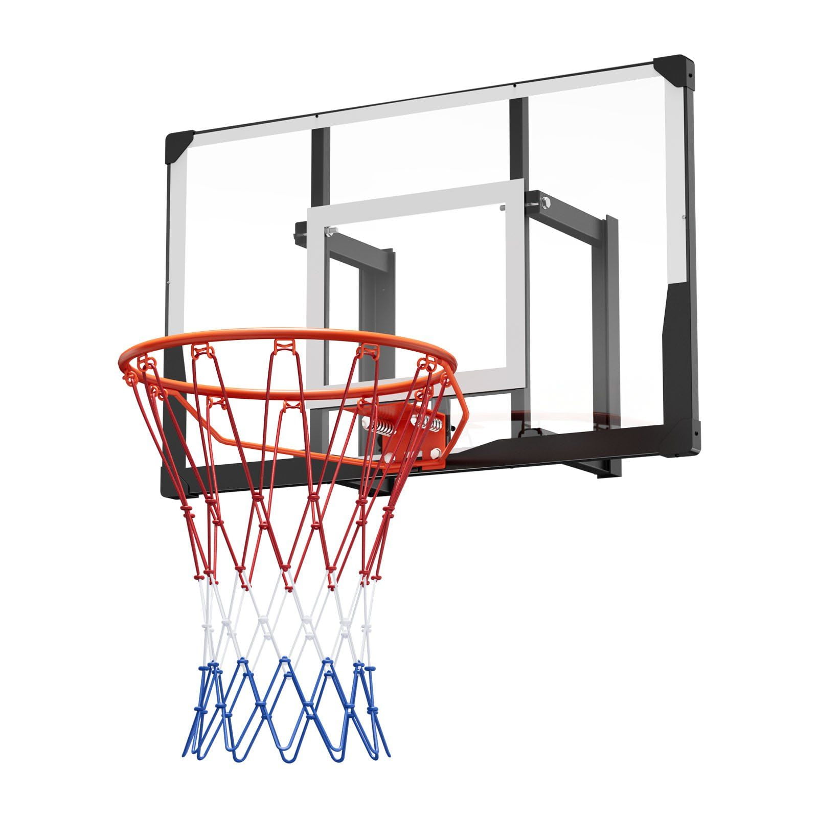 CAFORKP 44-inch Mounted Basketball Hoop, 0.08 inch Thickened PC Backboard & Net