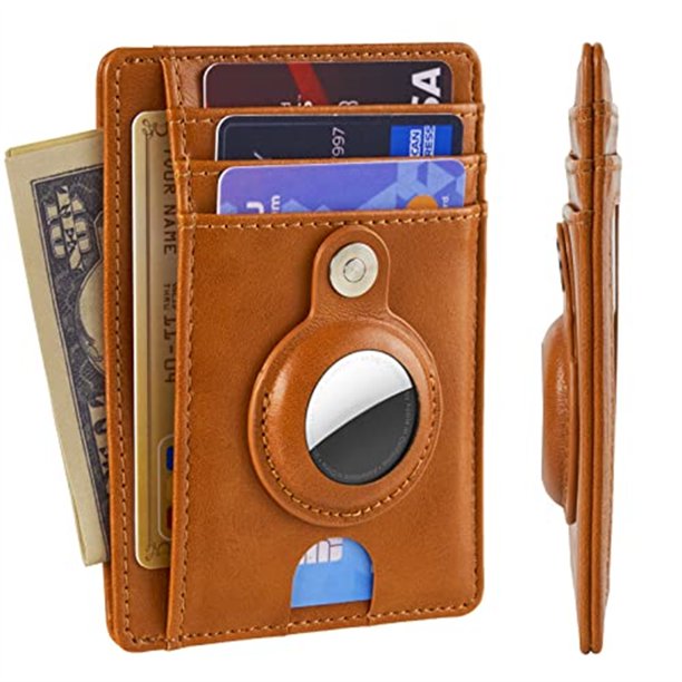 Apple AirTag Wallet Credit Card Holder for Men with AirTag Slot Slim