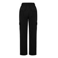 thumbnail image 5 of Edvintorg Cargo Pants for Women Streetwear Solid Color Casual High Waist Cargo Pants with Pocket Workwear Trousers Pants for Women, 5 of 7