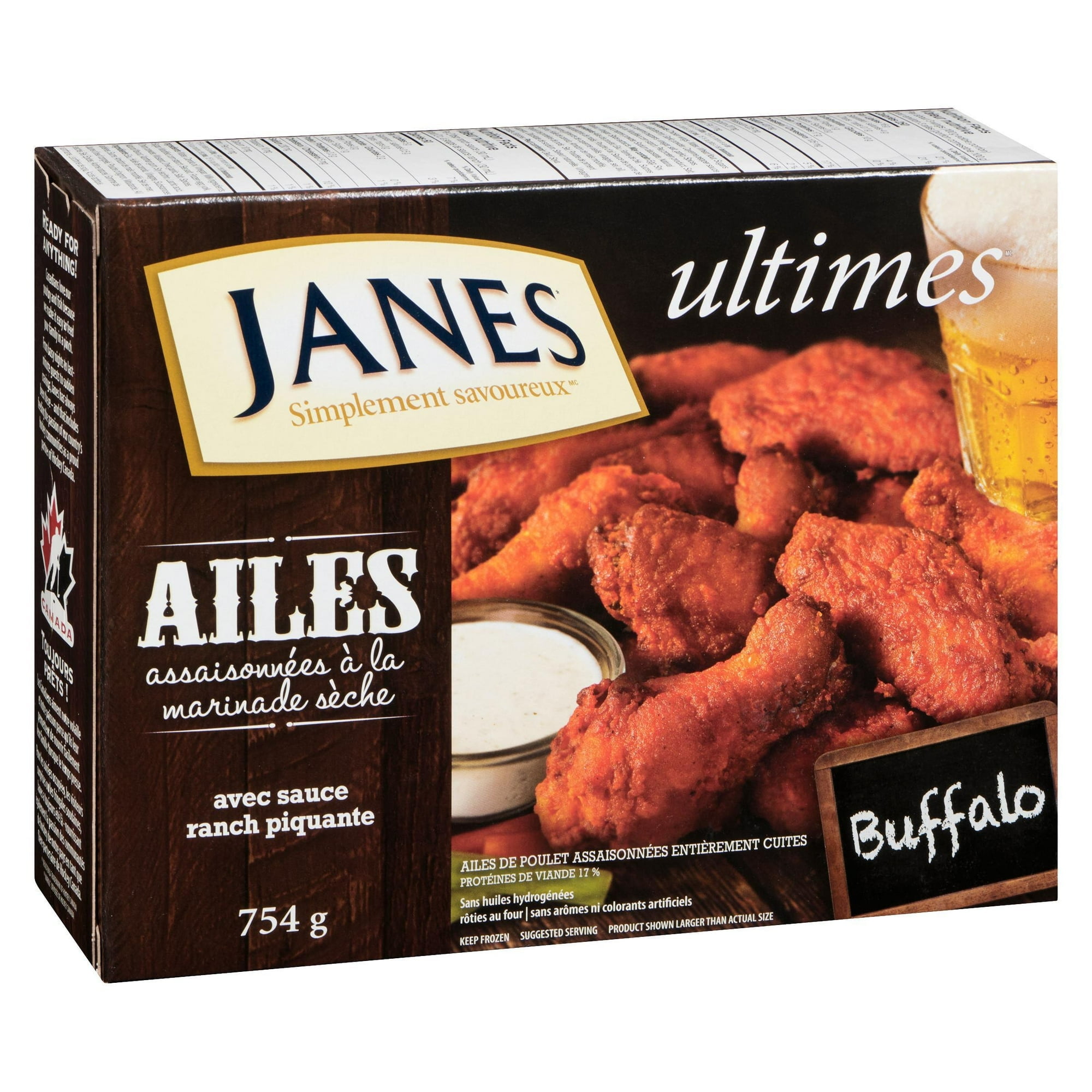 Janes ultimates Dry Rub Seasoned Chicken Wings Buffalo Style, Chicken Wings, 754g